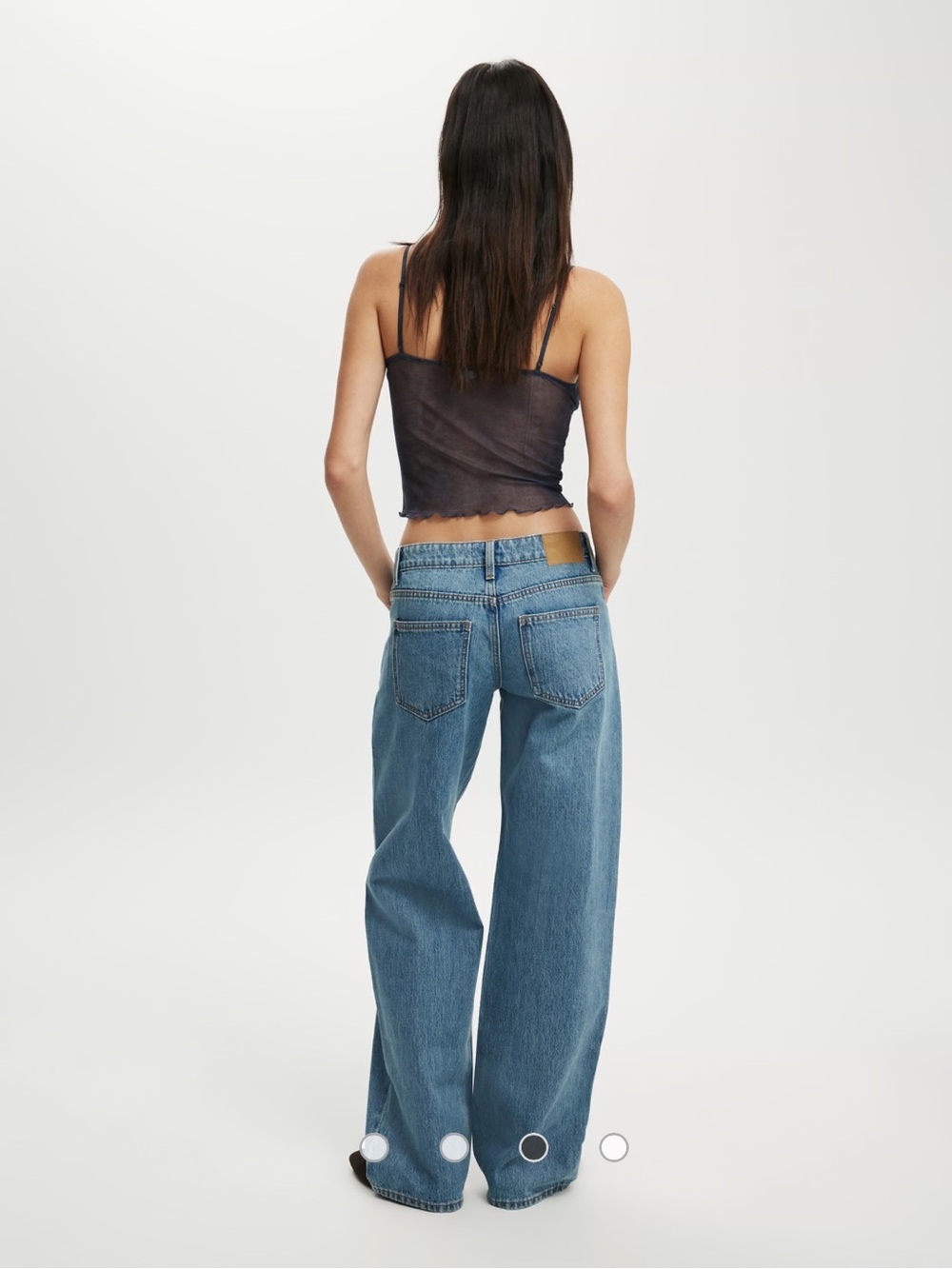 Cotton On Wide-Leg High-Rise Blue Jeans - Picture 2 of 6